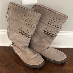 BearPaw Taupe Studded Winter Boots